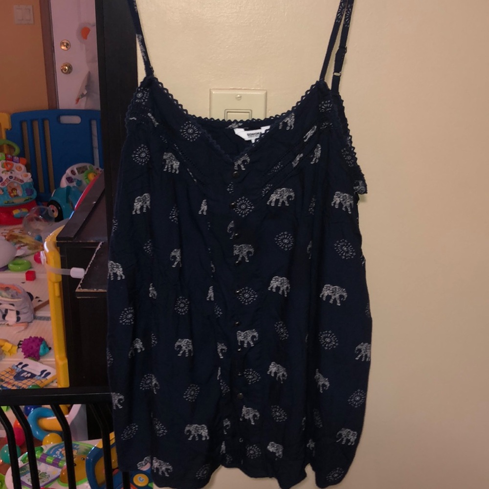 Elegant patterned tank top/blouse